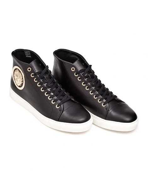 versace lion high top trainers|versace men's slippers.